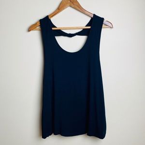 NWOT RENVY Open Back Black Tank, XS